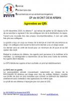 2023 12 10 tract sps mont de marsan agression au qd