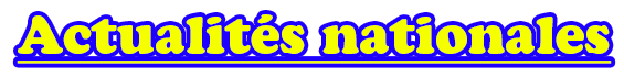Actualites nationales