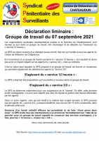 Declaration liminaire