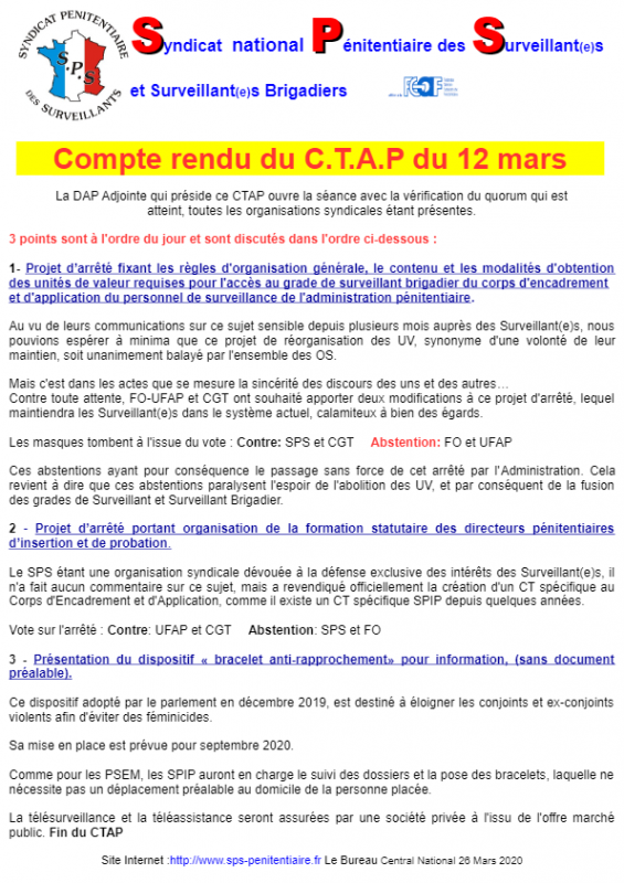 Compte Rendu Du C T A P Du 12